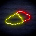 advpro-two-clouds-ultra-bright-led-neon-sign-fnu0007 - Red & Yellow