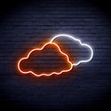 advpro-two-clouds-ultra-bright-led-neon-sign-fnu0007 - White & Orange