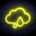 advpro-cloud-and-rain-droplet-ultra-bright-led-neon-sign-fnu0011 - Yellow