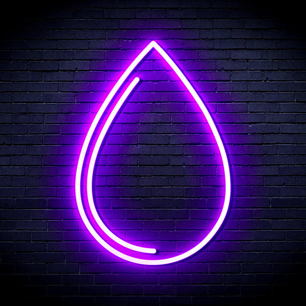 advpro-water-droplet-ultra-bright-led-neon-sign-fnu0015 - Purple