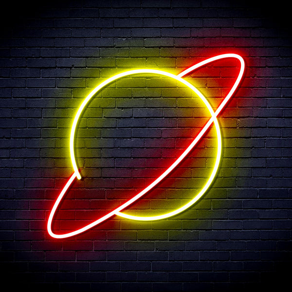 advpro-planet-ultra-bright-led-neon-sign-fnu0017 - Red & Yellow