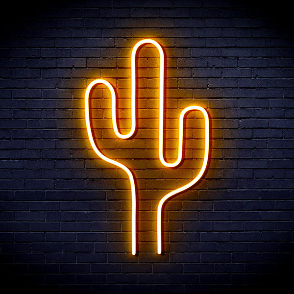 advpro-cactus-ultra-bright-led-neon-sign-fnu0038 - Golden Yellow