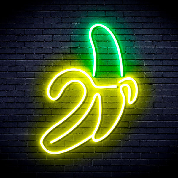 advpro-banana-ultra-bright-led-neon-sign-fnu0042 - Green & Yellow