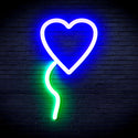 advpro-heart-shaped-ballon-ultra-bright-led-neon-sign-fnu0050 - Green & Blue