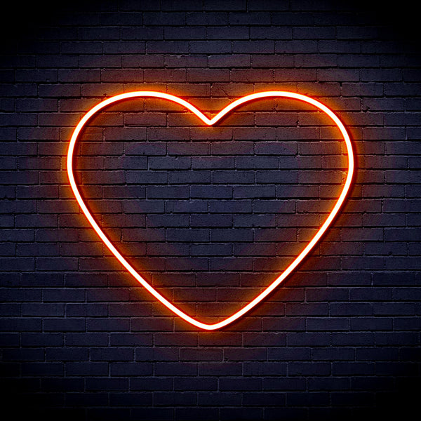 advpro-heart-ultra-bright-led-neon-sign-fnu0051 - Orange