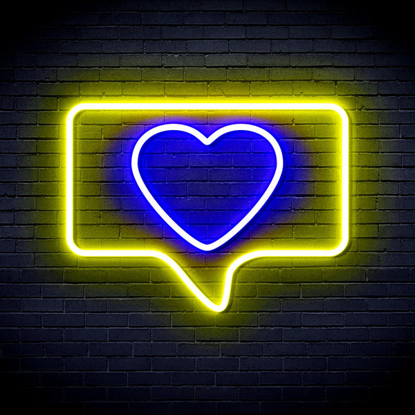 advpro-heart-in-chat-box-ultra-bright-led-neon-sign-fnu0052 - Blue & Yellow