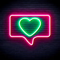 advpro-heart-in-chat-box-ultra-bright-led-neon-sign-fnu0052 - Green & Pink