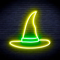 advpro-wizard-hat-ultra-bright-led-neon-sign-fnu0056 - Green & Yellow