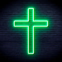 advpro-cross-ultra-bright-led-neon-sign-fnu0059 - Green