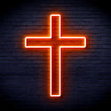 advpro-cross-ultra-bright-led-neon-sign-fnu0059 - Orange