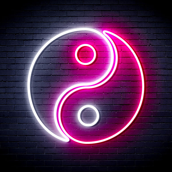 advpro-tai-chi-symbol-ultra-bright-led-neon-sign-fnu0066 - White & Pink