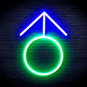 advpro-male-symbol-ultra-bright-led-neon-sign-fnu0068 - Green & Blue