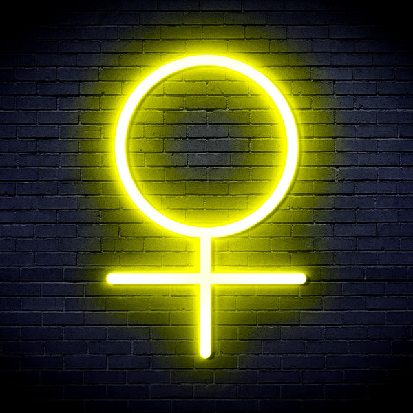 advpro-female-symbol-ultra-bright-led-neon-sign-fnu0069 - Yellow