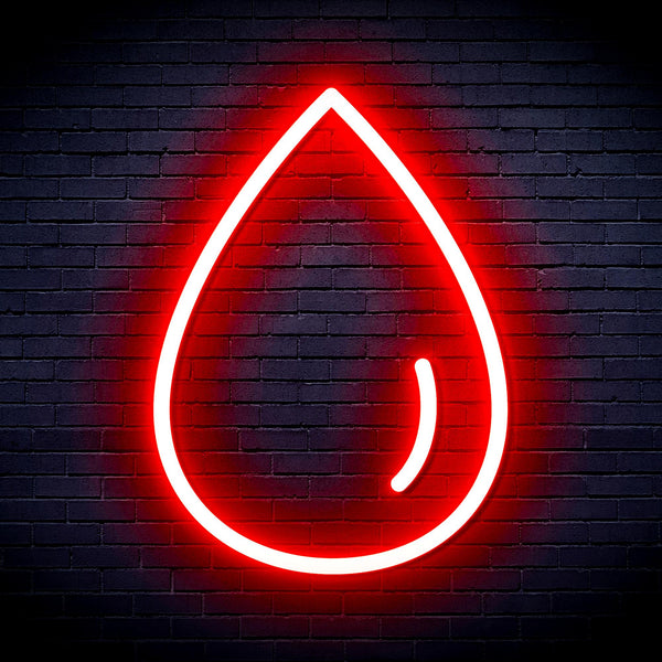 advpro-water-droplet-ultra-bright-led-neon-sign-fnu0070 - Red