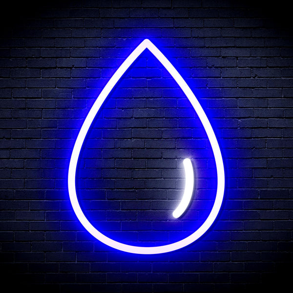 advpro-water-droplet-ultra-bright-led-neon-sign-fnu0070 - White & Blue