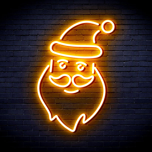 advpro-santa-claus-ultra-bright-led-neon-sign-fnu0098 - Golden Yellow