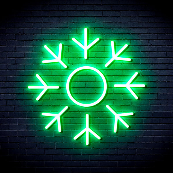 advpro-snowflake-ultra-bright-led-neon-sign-fnu0103 - Green