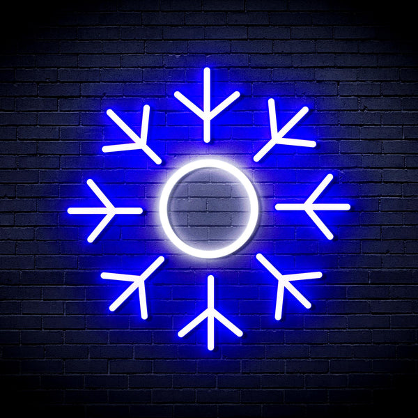 advpro-snowflake-ultra-bright-led-neon-sign-fnu0103 - White & Blue