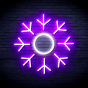 advpro-snowflake-ultra-bright-led-neon-sign-fnu0103 - White & Purple