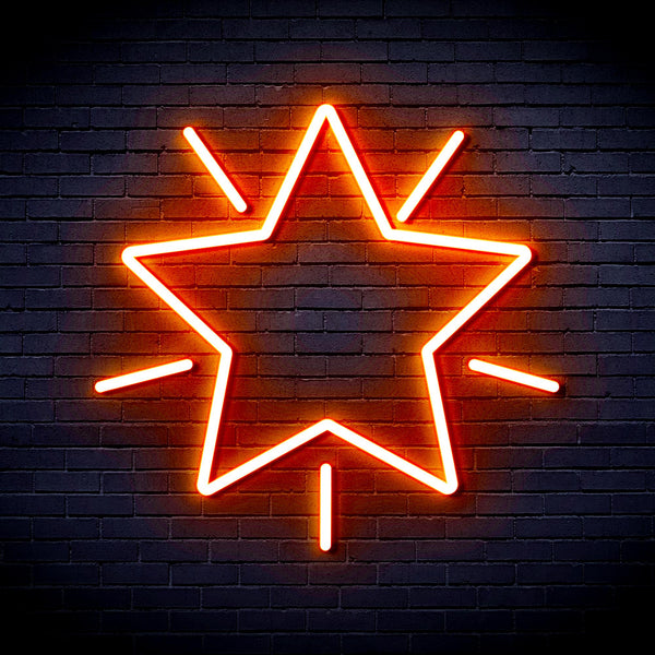 advpro-flashing-star-ultra-bright-led-neon-sign-fnu0109 - Orange