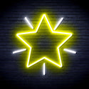 advpro-flashing-star-ultra-bright-led-neon-sign-fnu0109 - White & Yellow