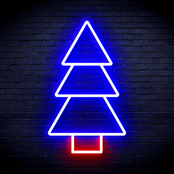 advpro-christmas-tree-ultra-bright-led-neon-sign-fnu0129 - Blue & Red