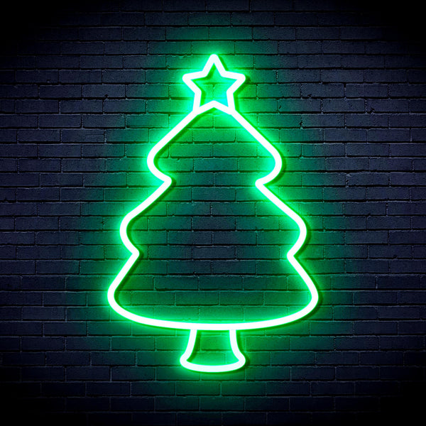 advpro-christmas-tree-ultra-bright-led-neon-sign-fnu0132 - Green