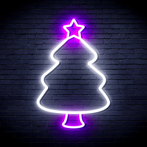 advpro-christmas-tree-ultra-bright-led-neon-sign-fnu0132 - White & Purple