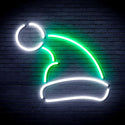 advpro-christmas-hat-ultra-bright-led-neon-sign-fnu0133 - White & Green