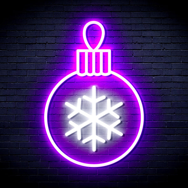 advpro-christmas-tree-ornament-ultra-bright-led-neon-sign-fnu0135 - White & Purple