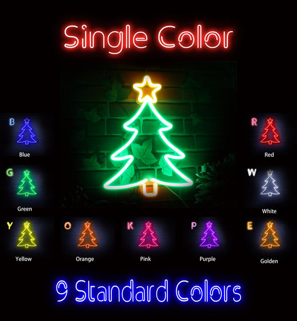 advpro-christmas-tree-and-star-ultra-bright-led-neon-sign-fnu0136 - Classic