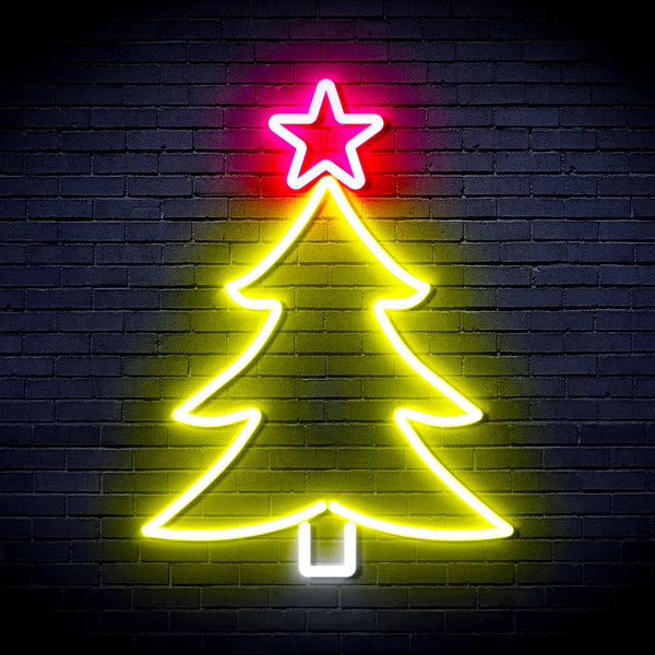 advpro-christmas-tree-and-star-ultra-bright-led-neon-sign-fnu0136 - Multi-Color 3