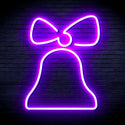 advpro-christmas-bell-with-ribbon-ultra-bright-led-neon-sign-fnu0147 - Purple