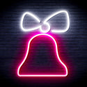 advpro-christmas-bell-with-ribbon-ultra-bright-led-neon-sign-fnu0147 - White & Pink