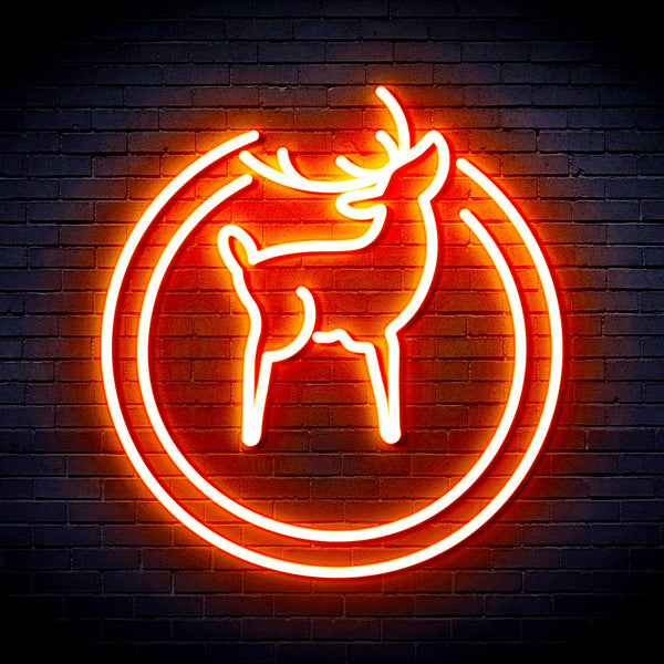 advpro-deer-ultra-bright-led-neon-sign-fnu0148 - Orange