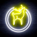 advpro-deer-ultra-bright-led-neon-sign-fnu0148 - White & Yellow