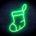 advpro-christmas-sock-ultra-bright-led-neon-sign-fnu0160 - Green