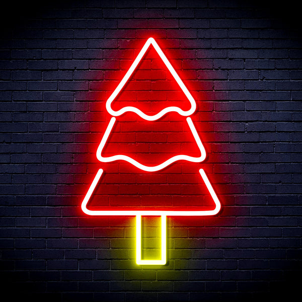 advpro-christmas-tree-ultra-bright-led-neon-sign-fnu0164 - Red & Yellow