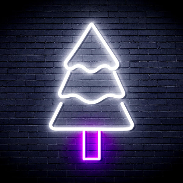 advpro-christmas-tree-ultra-bright-led-neon-sign-fnu0164 - White & Purple