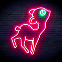 advpro-deer-ultra-bright-led-neon-sign-fnu0167 - Green & Pink