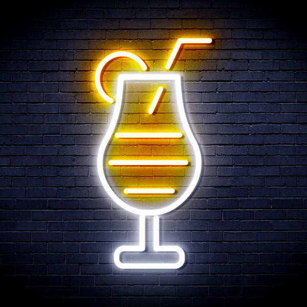 advpro-cocktail-drinks-ultra-bright-led-neon-sign-fnu0177 - White & Golden Yellow