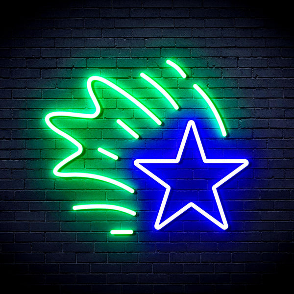 advpro-meteor-ultra-bright-led-neon-sign-fnu0184 - Green & Blue