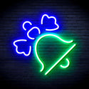 advpro-christmas-bell-with-ribbon-ultra-bright-led-neon-sign-fnu0188 - Green & Blue