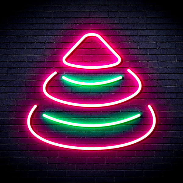 advpro-modern-christmas-tree-ultra-bright-led-neon-sign-fnu0191 - Green & Pink