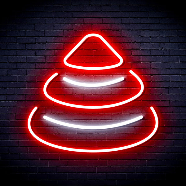 advpro-modern-christmas-tree-ultra-bright-led-neon-sign-fnu0191 - White & Red