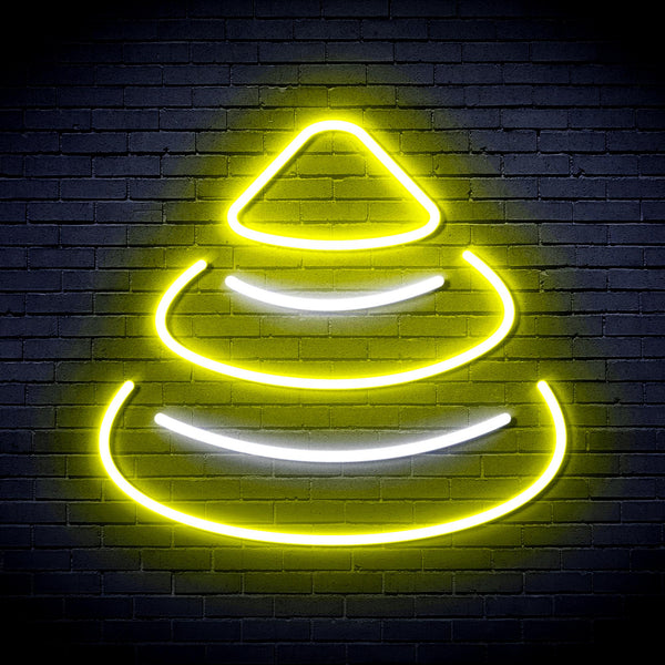 advpro-modern-christmas-tree-ultra-bright-led-neon-sign-fnu0191 - White & Yellow