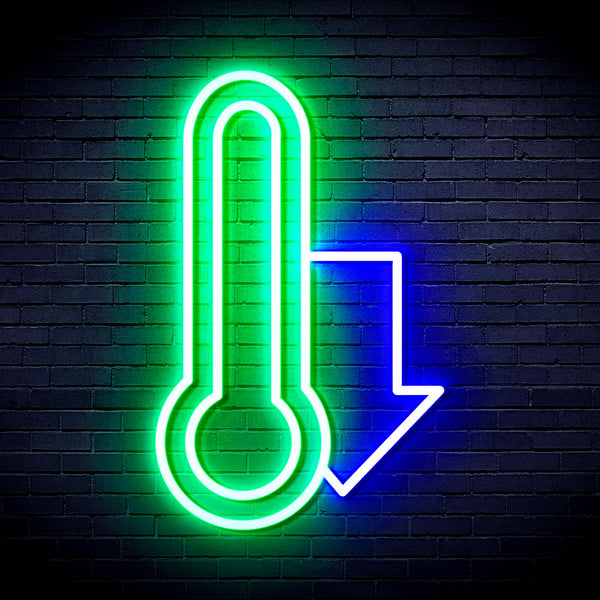 advpro-temperature-drop-ultra-bright-led-neon-sign-fnu0192 - Green & Blue