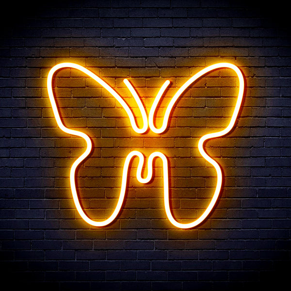 advpro-butterfly-ultra-bright-led-neon-sign-fnu0215 - Golden Yellow