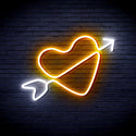 advpro-heart-with-arrow-ultra-bright-led-neon-sign-fnu0223 - White & Golden Yellow