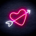 advpro-heart-with-arrow-ultra-bright-led-neon-sign-fnu0223 - White & Pink